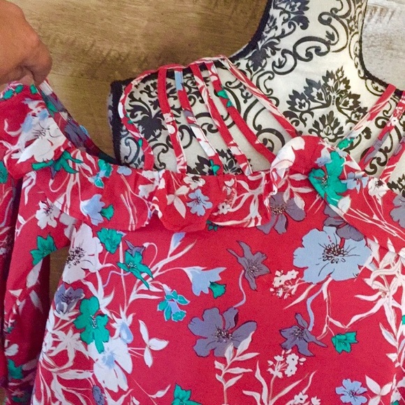 NWT Entro (Anthropologie) Red Floral Dress - Picture 3 of 5